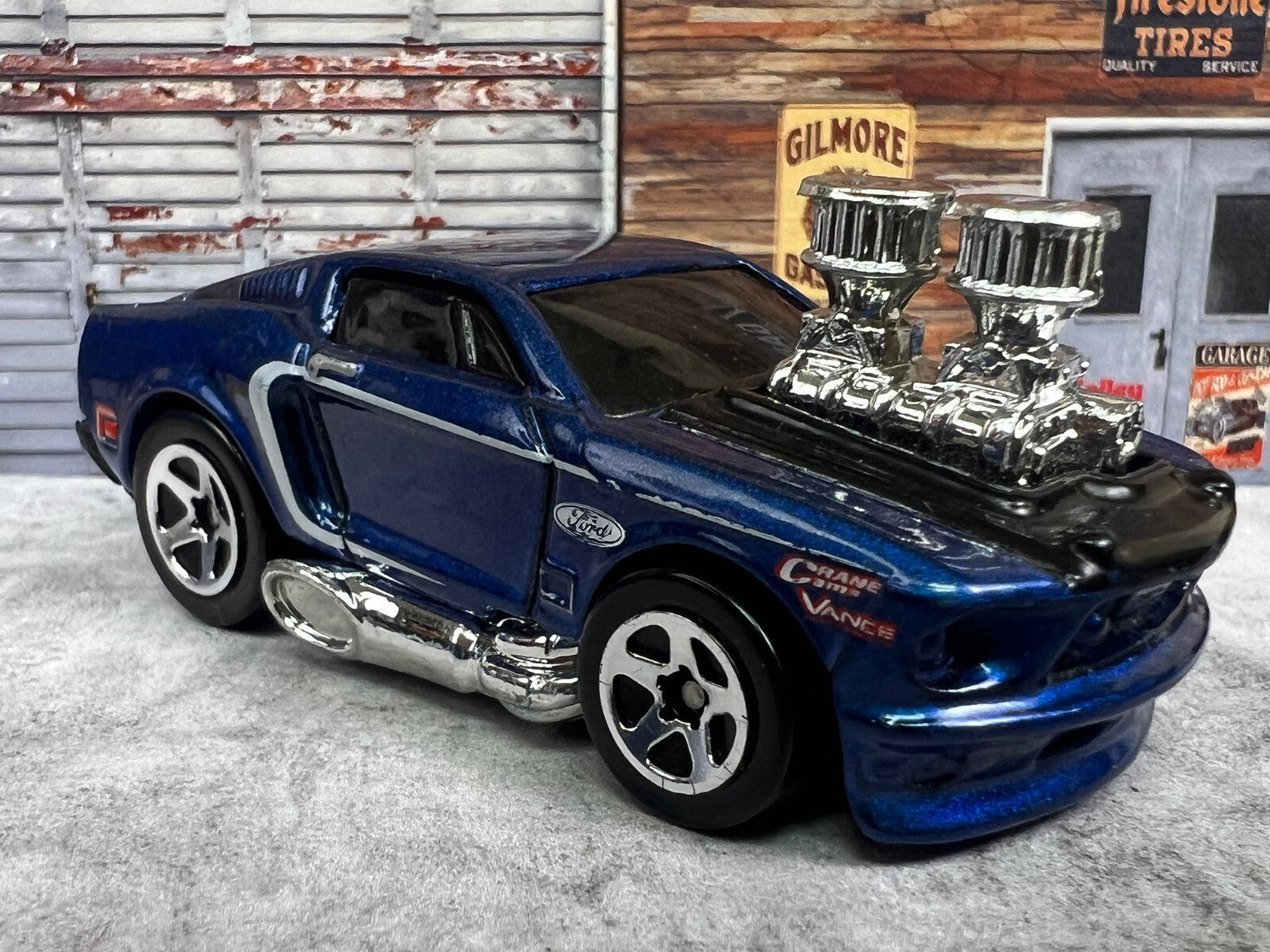 🐎🐎🐎Hot Wheels First Editions 1968 Mustang Tooned 1968 Mustang Blue C9🐎🐎🐎