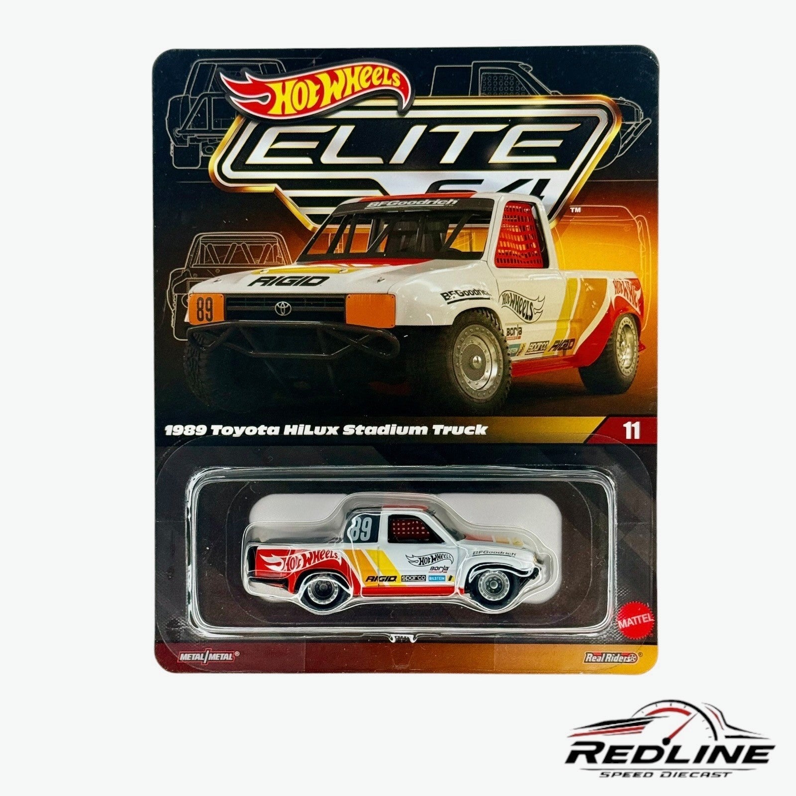 🎌🎌Hot Wheels Elite 64 1989 Toyota Hilux Stadium Truck H28🎌🎌