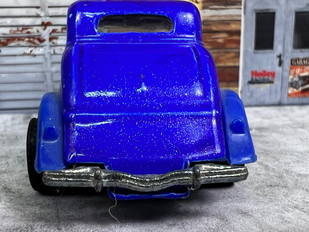 🔥🔥Hot Wheels 34 Pro Street Ford Coupe Cal Custom Blue Real Riders 1979 C1🔥🔥