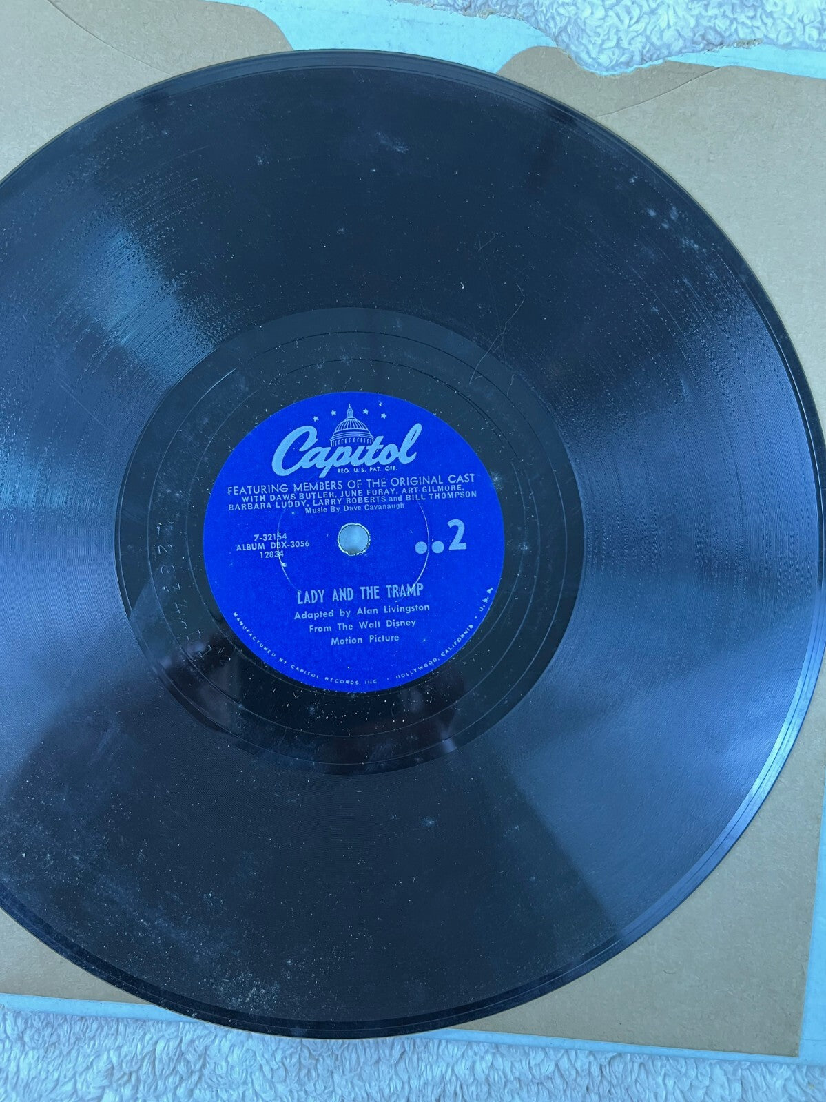 1954 WALT DISNEY'S LADY AND THE TRAMP CAPITOL RECORD READER (2) 78RPM + BOOK