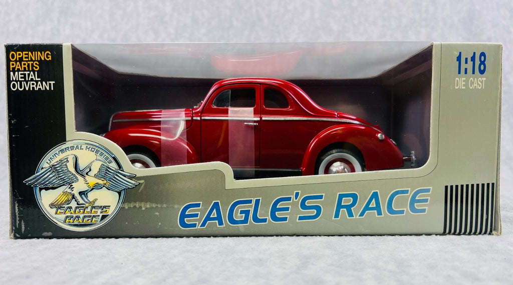 🇺🇸🇺🇸Eagles Race 1940 Ford Deluxe Coupe Red 1/18 Scale🇺🇸🇺🇸