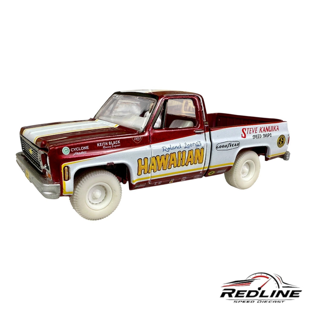 🇺🇸Auto World ULTRA RED CHASE Hawaiian Silverado Red & White LOOSE C15🇺🇸