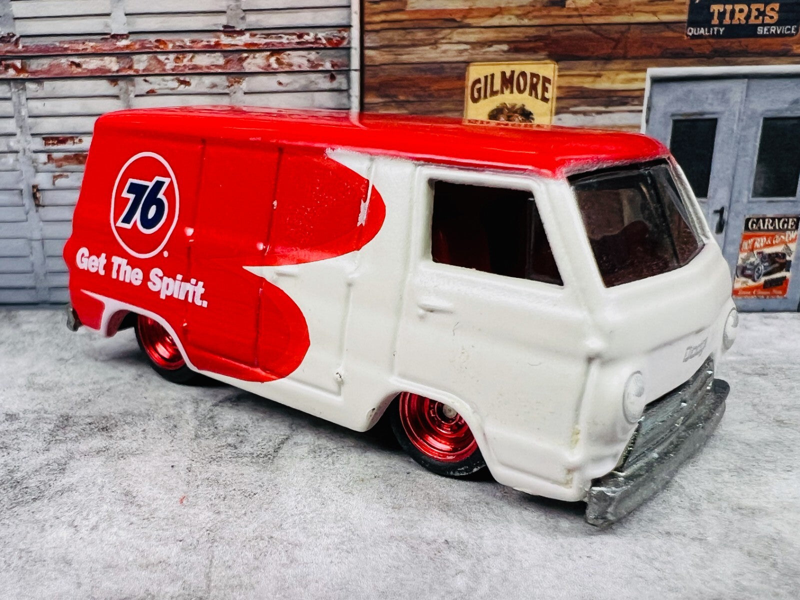 🇺🇸Hot Wheels Slick Rides '66 Dodge A100 Get the Spirit 76 Real Riders C18🇺🇸