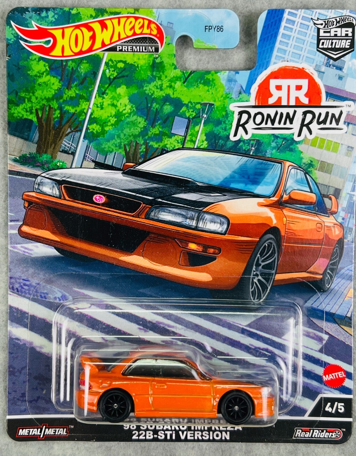 🎌🎌Hot Wheels Premium Ronin Run '98 Subaru Impreza 22B STI Version H32🎌🎌
