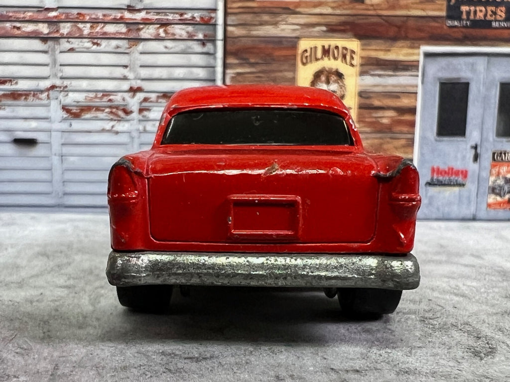 🔥Vintage Hot Wheels Hot Ones ‘55 Chevy Fever 1982 Hong Kong Red W/ Flames C3🔥