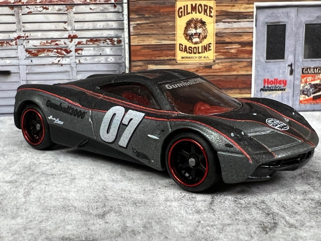 🔥🔥🔥HOT WHEELS PREMIUM CAR Pagani Huayra Gumball 3000 CUSTOM WHEELS C13🔥🔥🔥
