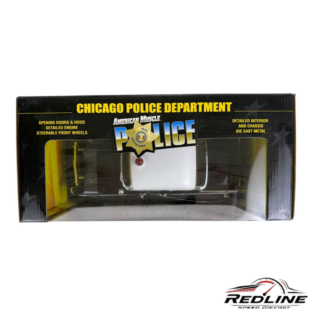 🔥🔥Ertl American Muscle 1957 Chevrolet Belair Black Chicago Police 1:18 C3🔥🔥