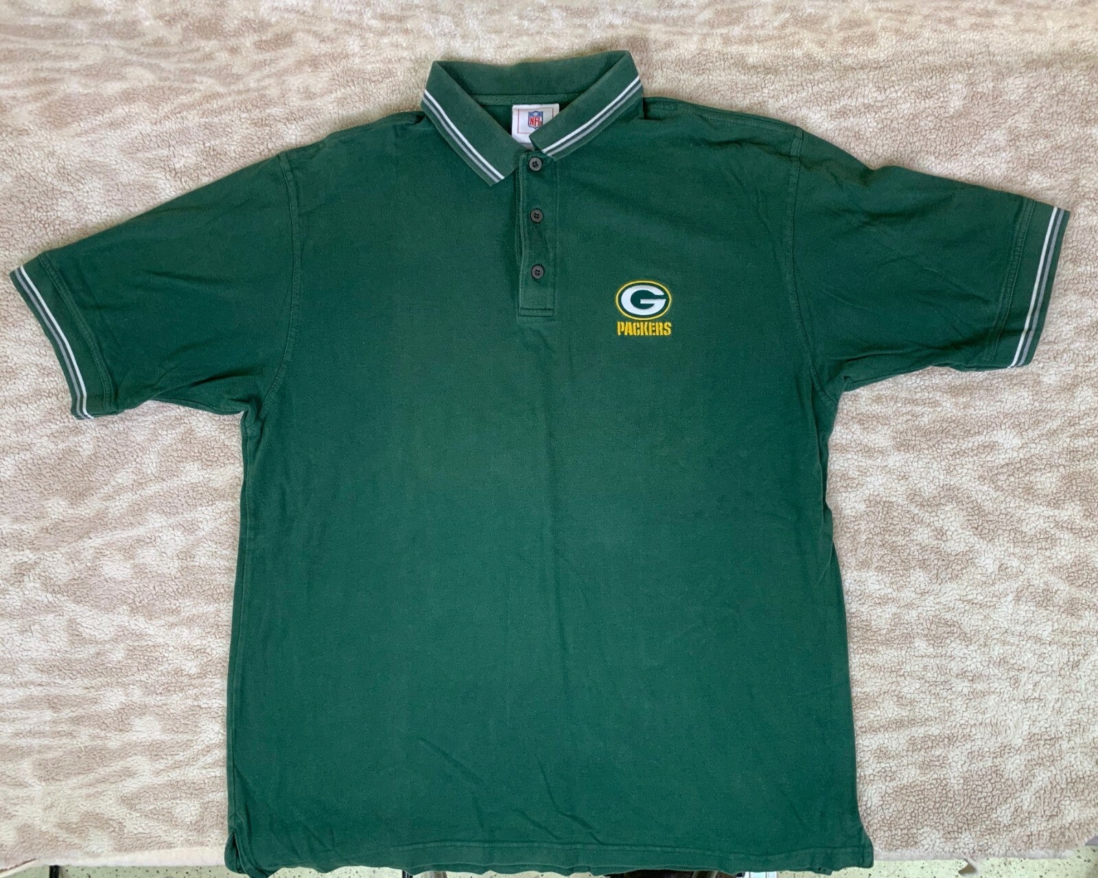 🏈🏈🏈🏈🏈🏈NFL Mens Green Bay Packers Polo Size XL Green Pre-Owned🏈🏈🏈🏈🏈🏈