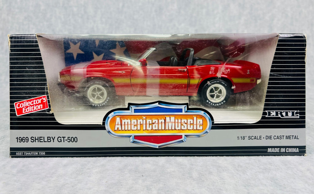 🐎🐎🐎ERTL American Muscle 1969 SHELBy  GT-500 Red 1:18 Scale🐎🐎🐎
