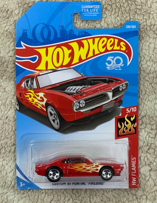 *****Hot Wheels 2018 #128/365 CUSTOM '67 PONTIAC FIREBIRD Red HW FLAMES HW05****