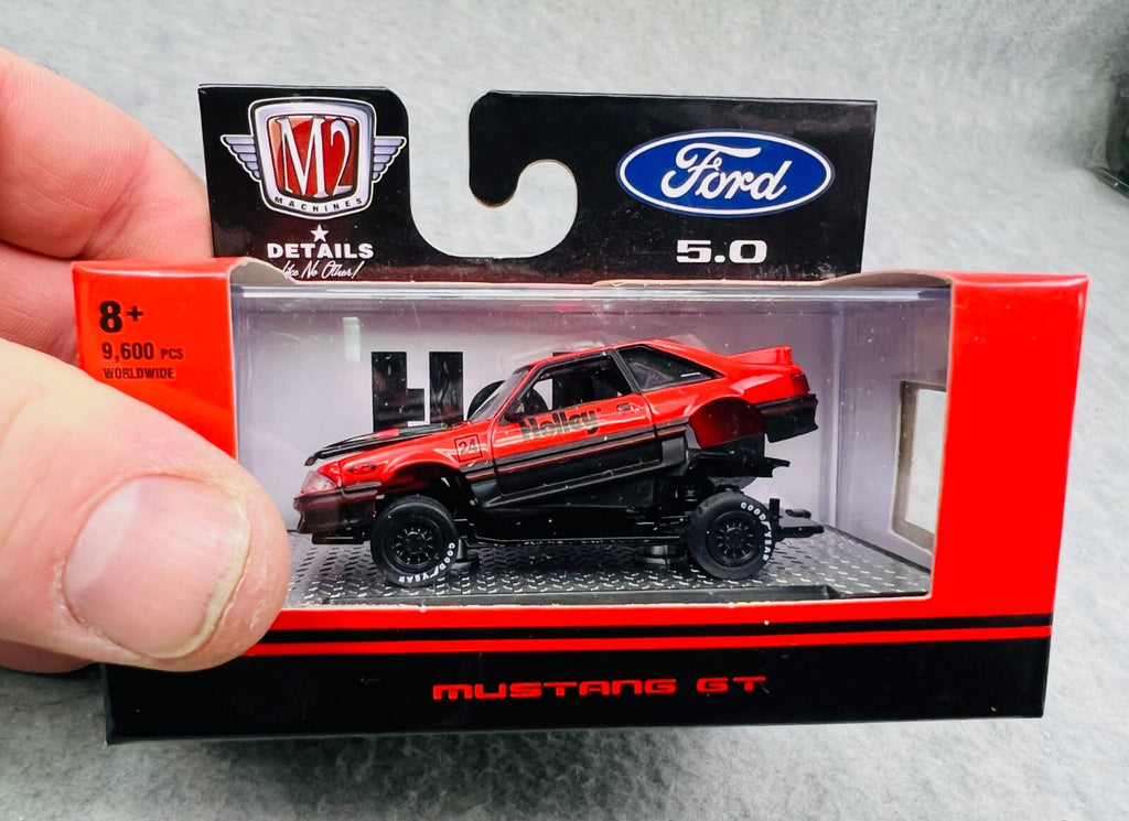 🇺🇸M2 Machines 1987 Ford Mustang GT Holley R72 22-31 ERROR UNSPUN HW9🇺🇸