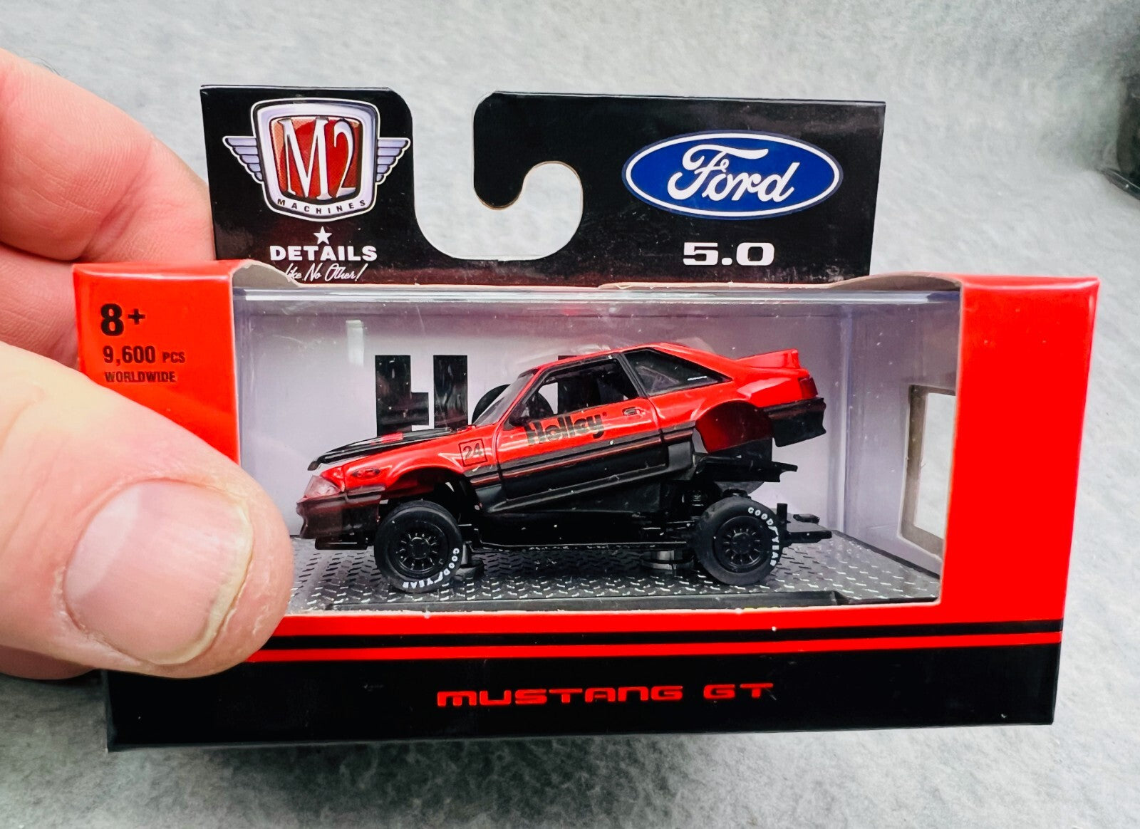 🇺🇸M2 Machines 1987 Ford Mustang GT Holley R72 22-31 ERROR UNSPUN HW9🇺🇸