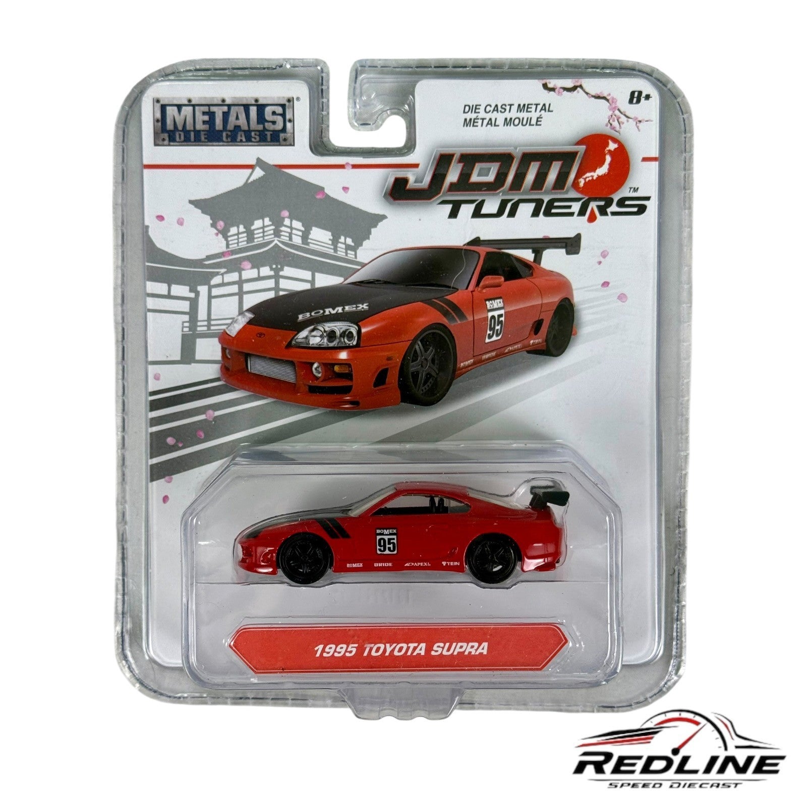 🎌🎌Jada Toys JDM Tuners Toyota Supra Red 1995 1:64 H9🎌🎌