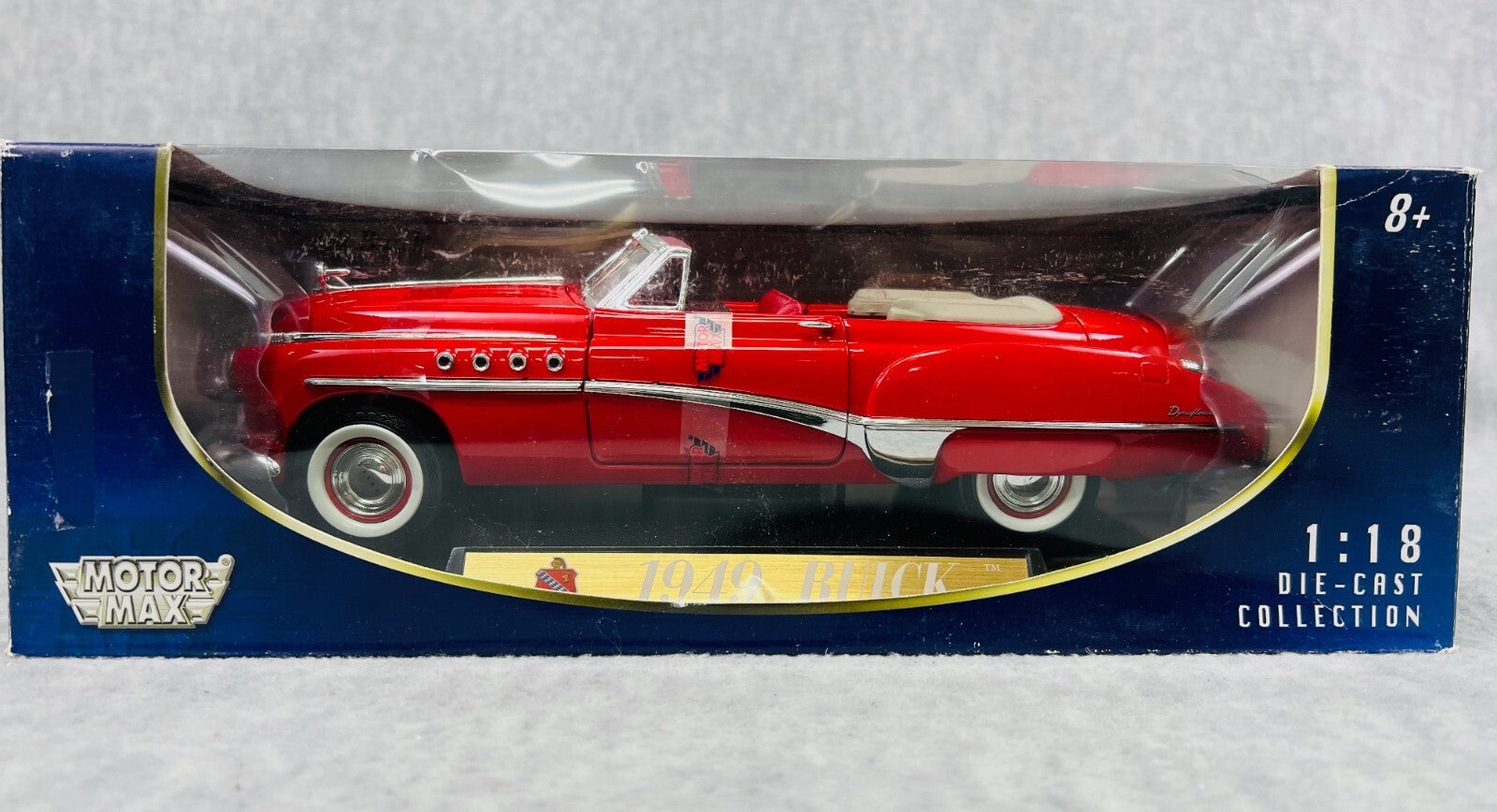 🇺🇸🇺🇸🇺🇸Motor Max 1949 Buick Convertible Die Cast Car Red 1:18🇺🇸🇺🇸🇺🇸