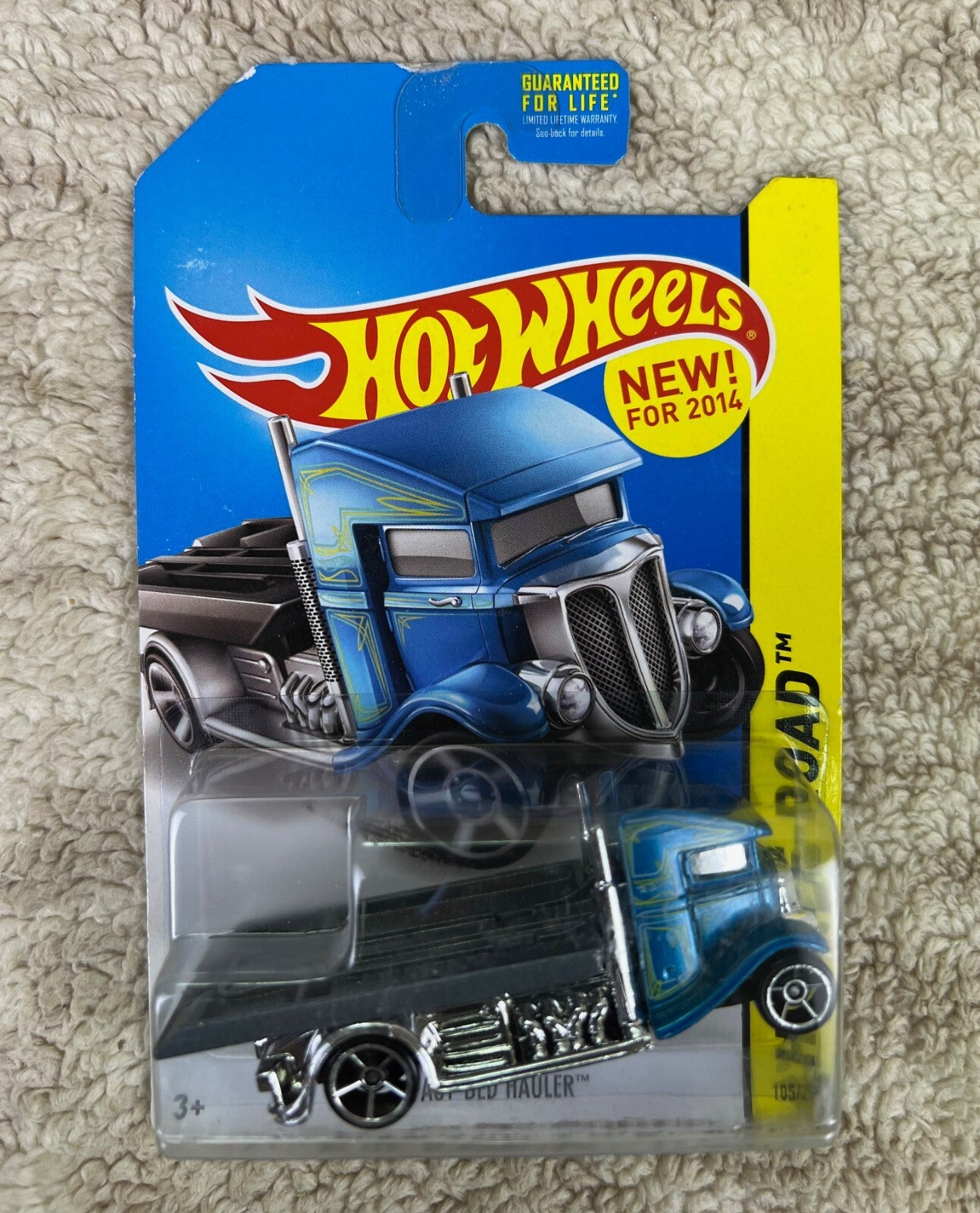 🔥🔥🔥🔥🔥2013 Hot Wheels Fast-Bed Hauler #105 Blue HW Off-Road HW12🔥🔥🔥🔥🔥