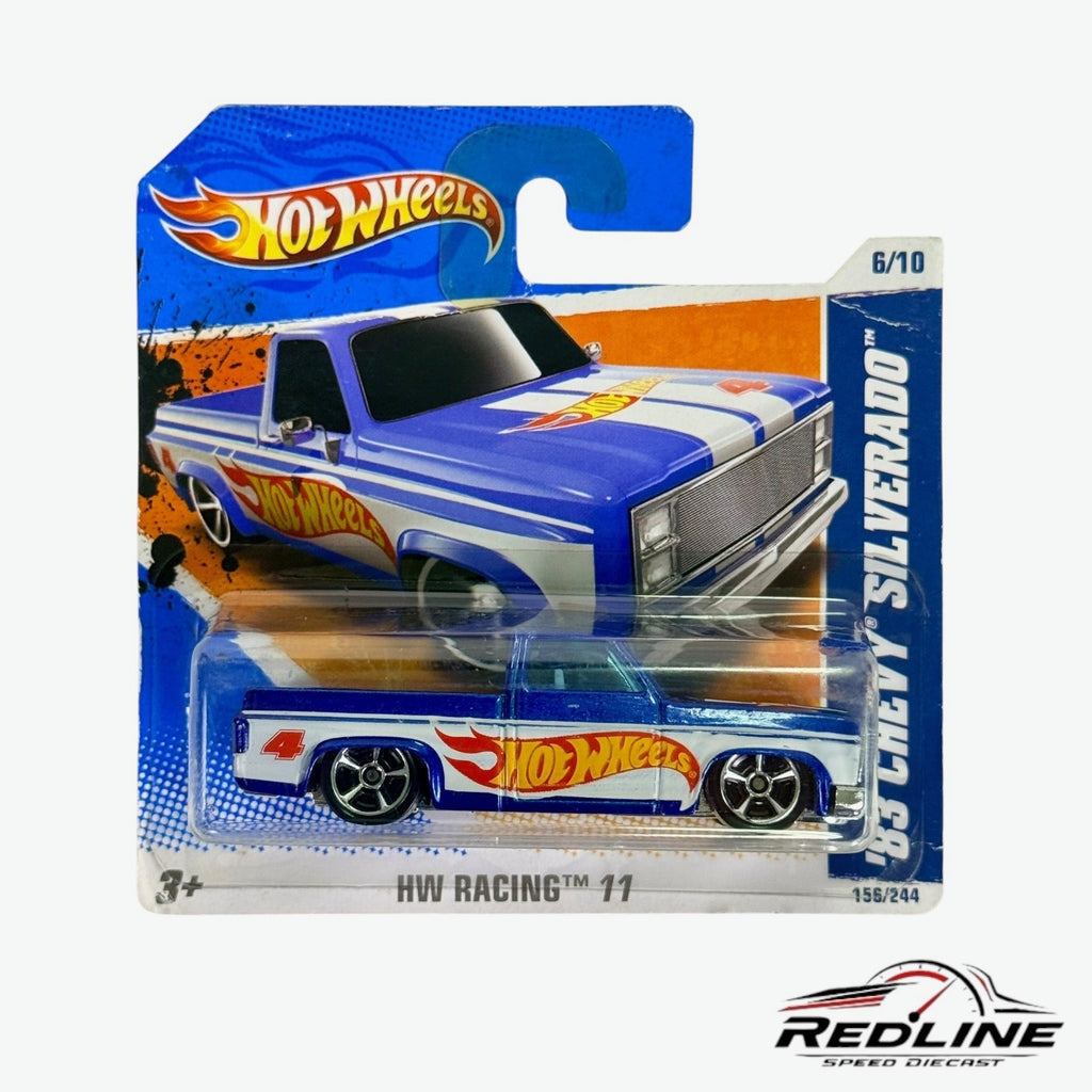 🇺🇸Hot Wheels '83 Chevy Silverado HW Racing '11  Short Card  H33🇺🇸