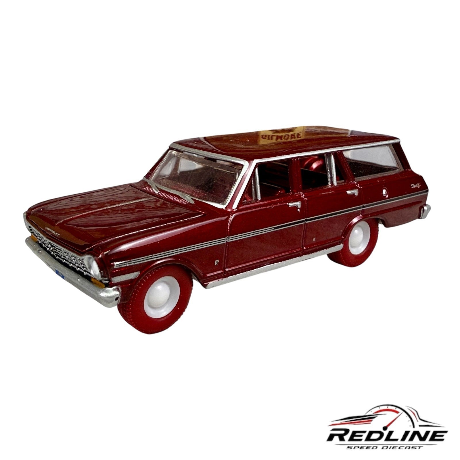 🇺🇸🇺🇸Auto World 1963 Chevy Nova II 400 Ultra Red Chase C20🇺🇸🇺🇸
