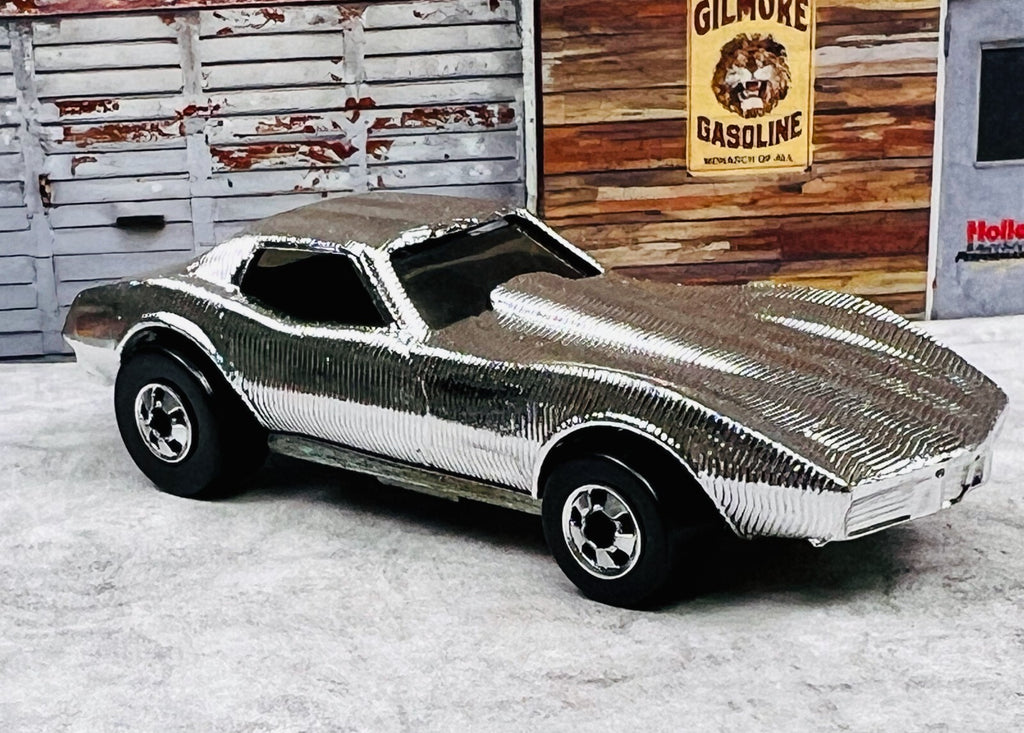 🇺🇸HOT WHEELS 1975 Blackwall  Corvette Stingray Silver Chrome Gleam Team C21