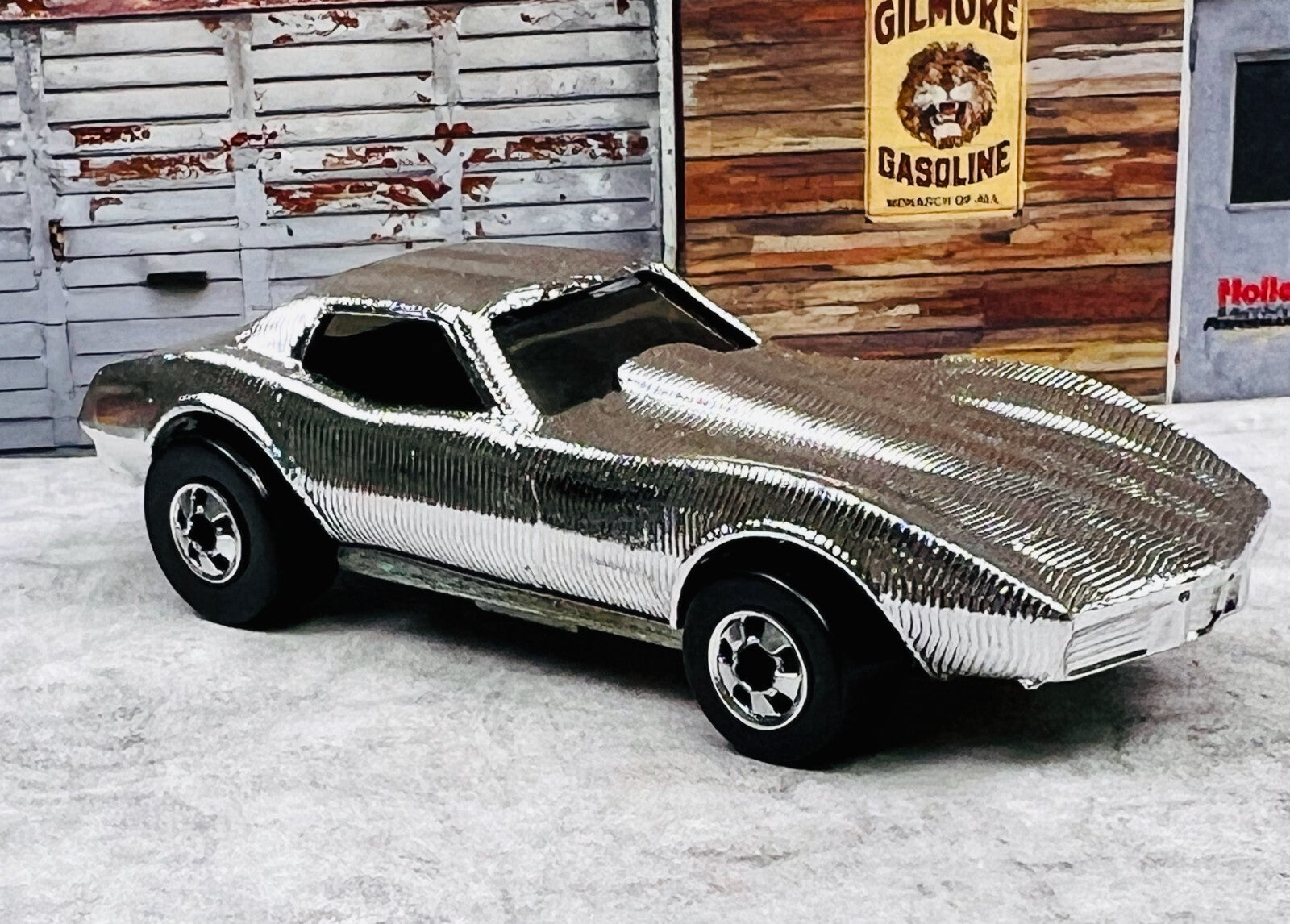 🇺🇸HOT WHEELS 1975 Blackwall  Corvette Stingray Silver Chrome Gleam Team C21