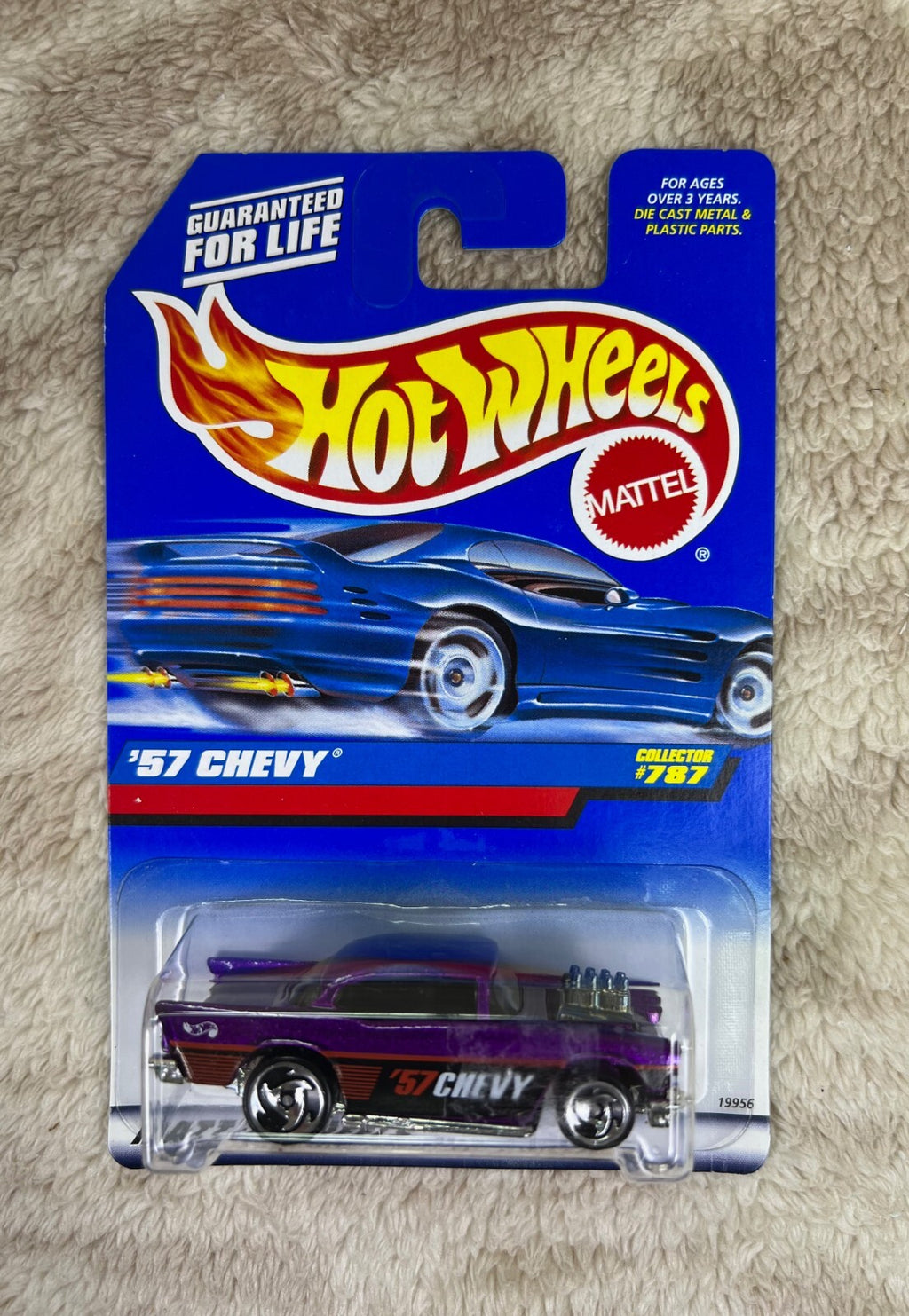 🔥🔥🔥🔥🇺🇸Hot Wheels '57 Chevy Purple #787 Blue Card 1997 HW18🇺🇸🔥🔥🔥🔥