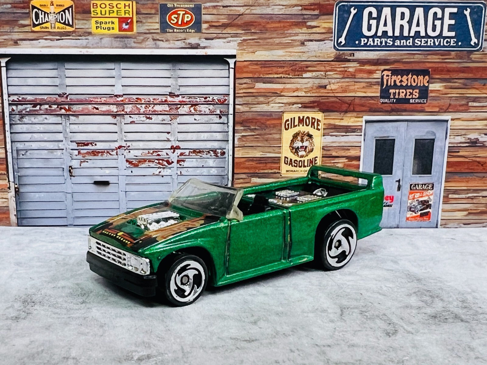 🔥Vintage Hot Wheels 1990 Green Convertible Truck with Speakers Malaysia C15🔥