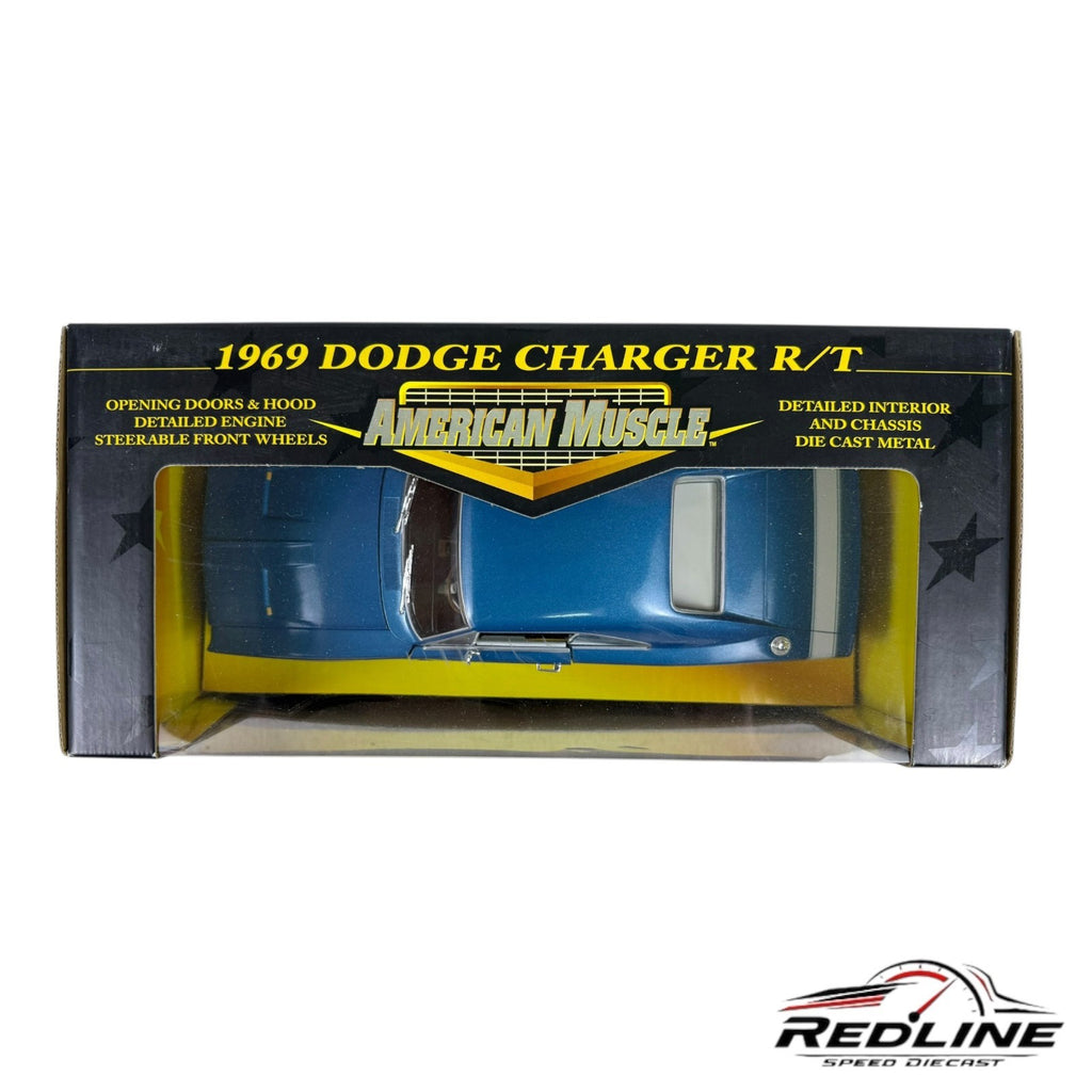 🇺🇸🇺🇸ERTL American Muscle 1969 Dodge Charger R/T BLUE 1:18 C1🇺🇸🇺🇸