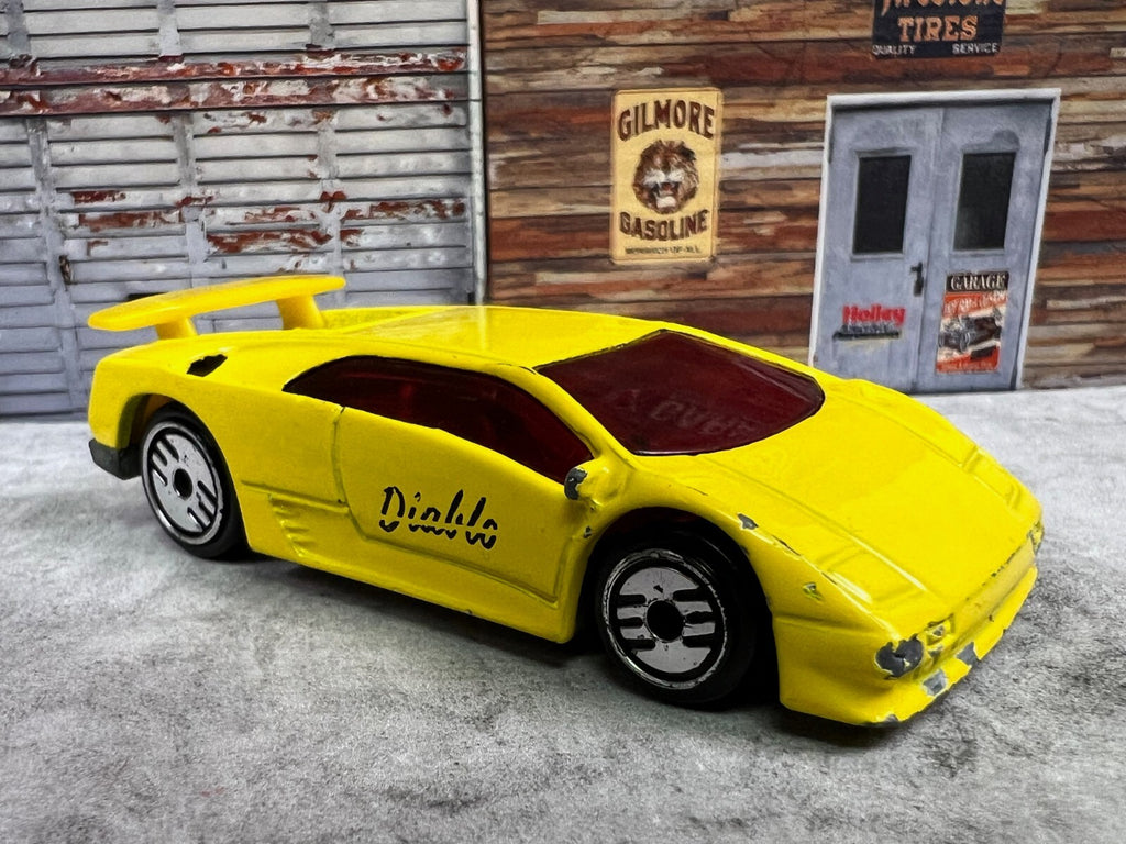 🇮🇹🇮🇹Vintage 1990 Ultra Hot Wheels Yellow Lamborghini Diablo C12🇮🇹🇮🇹
