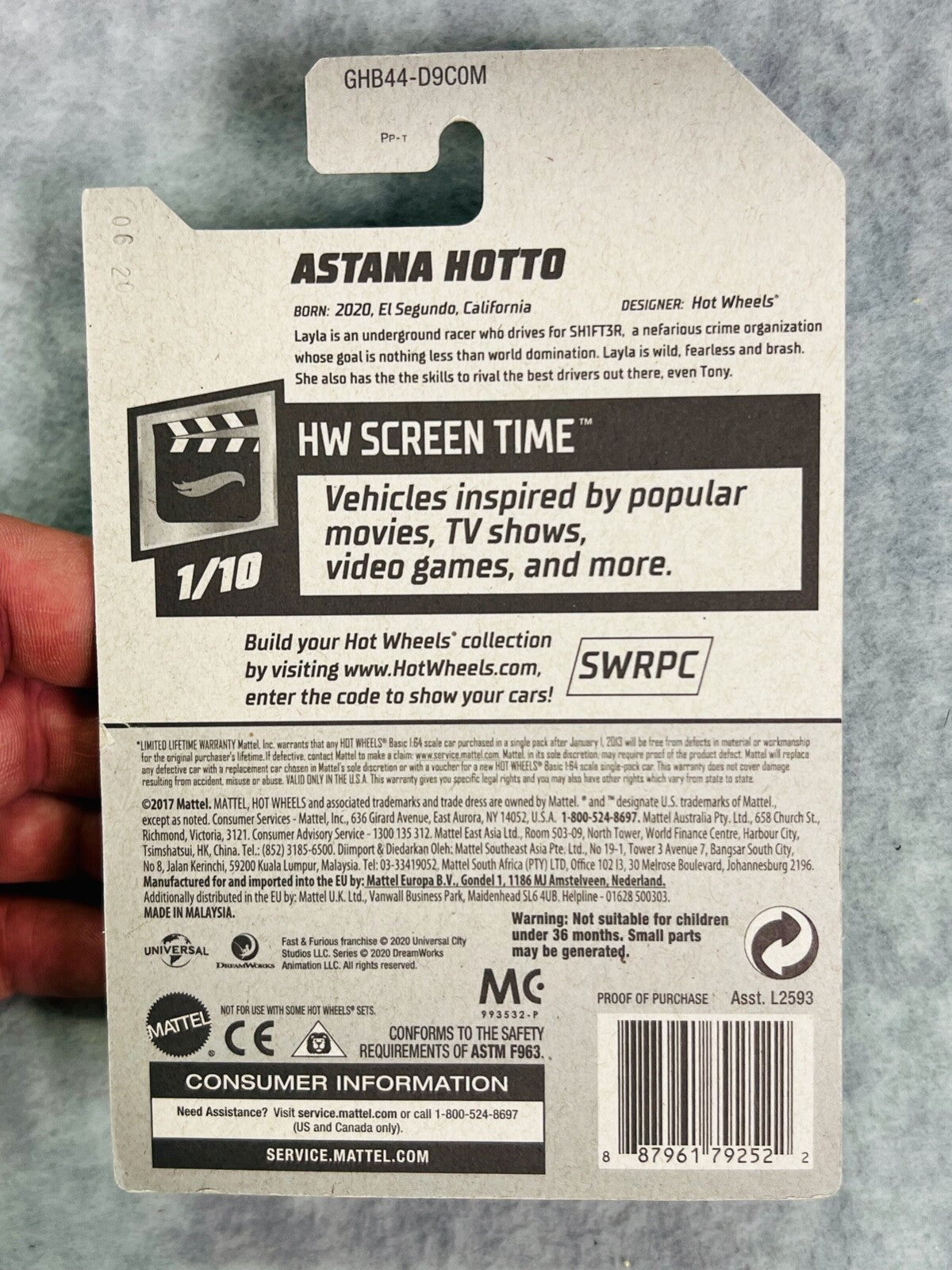 🔥🔥🔥Hot Wheels Astana Hotto HW Drift Fast & Furious Spy Racers H25🔥🔥🔥