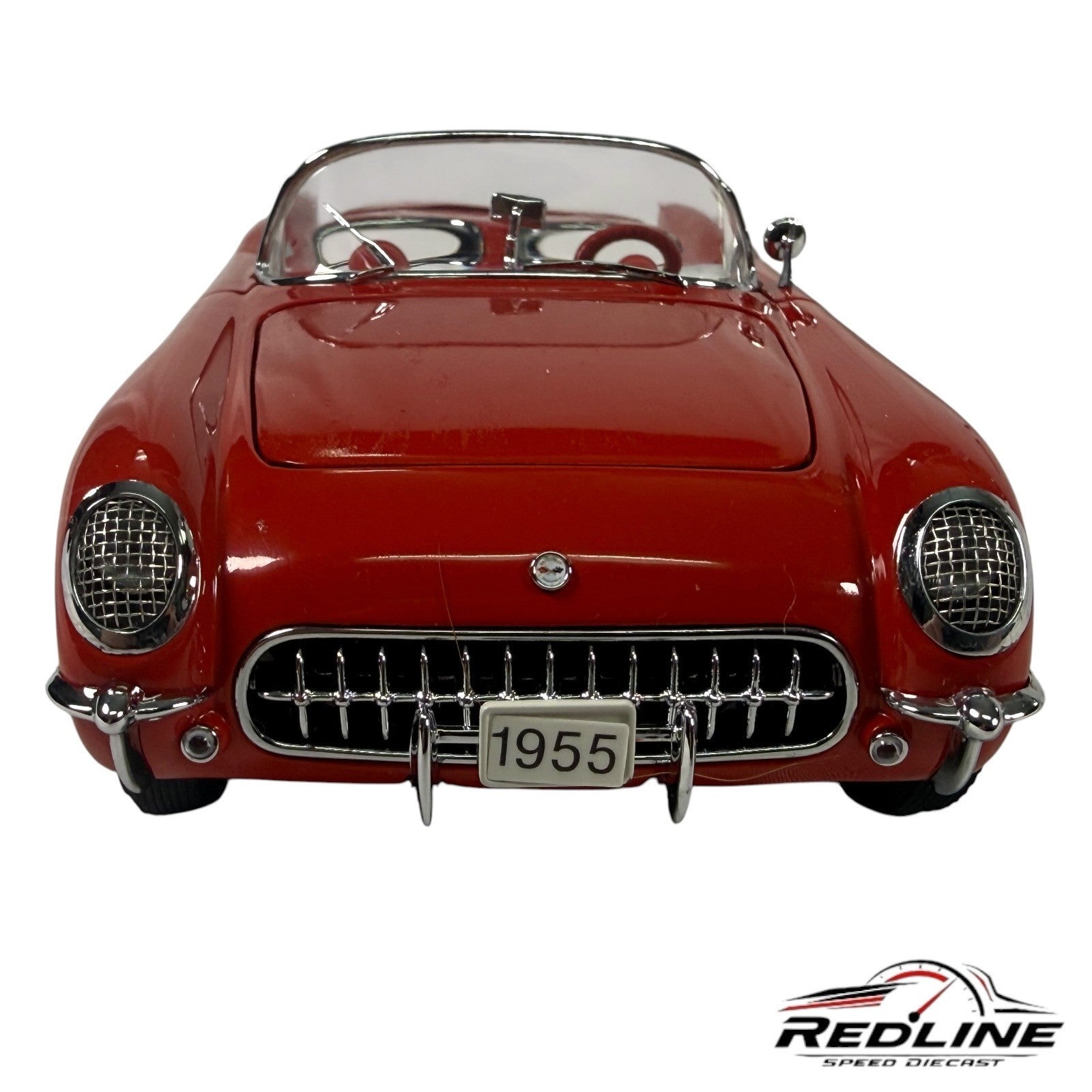 🇺🇸Danbury Mint 1955 Chevrolet Corvette Convertible RED 1:24 C2🇺🇸