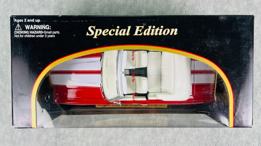 🇺🇸🇺🇸Maisto 1972 Chevrolet Chevelle SS454 Convertible Red 1/18🇺🇸🇺🇸