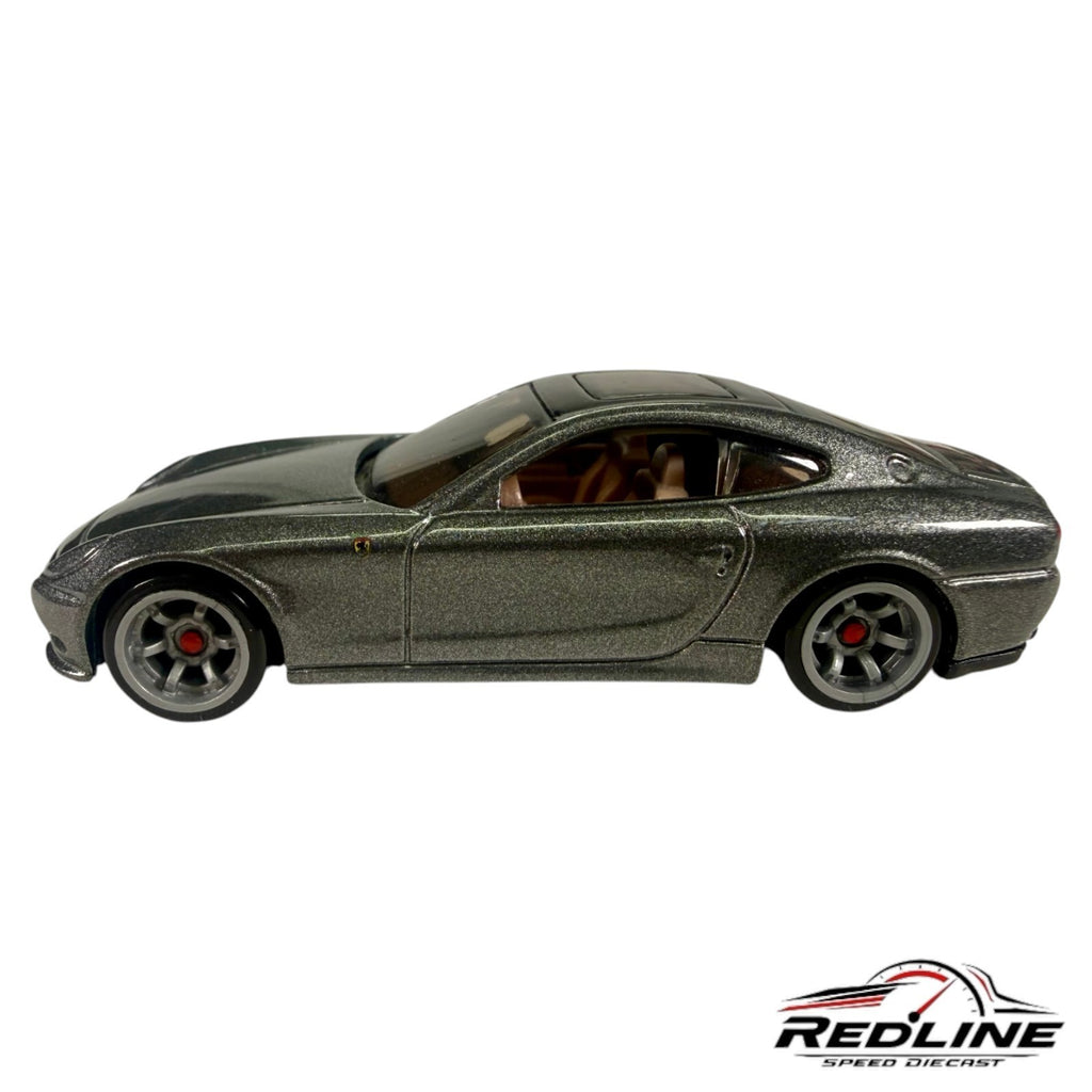 🇮🇹Hot Wheels Ferrari Racer Ferrari 612 Scaglietti Silver LOOSE C6 1:64🇮🇹