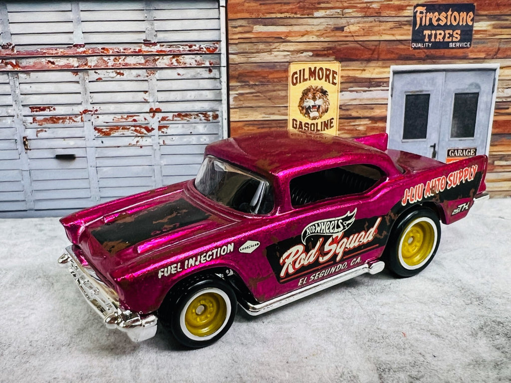 🔥🔥🔥Hot Wheels '57 Chevy  Rod Squad Super Treasure Hunt LOOSE C6🔥🔥🔥