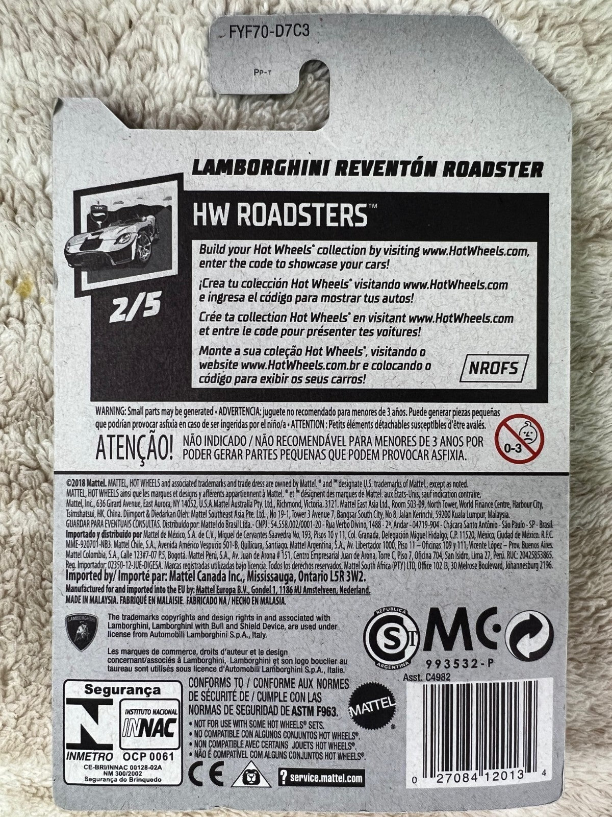 🇮🇹🇮🇹🇮🇹Hotwheels Lamborghini Series Reventon Roadster HW18🇮🇹🇮🇹🇮🇹