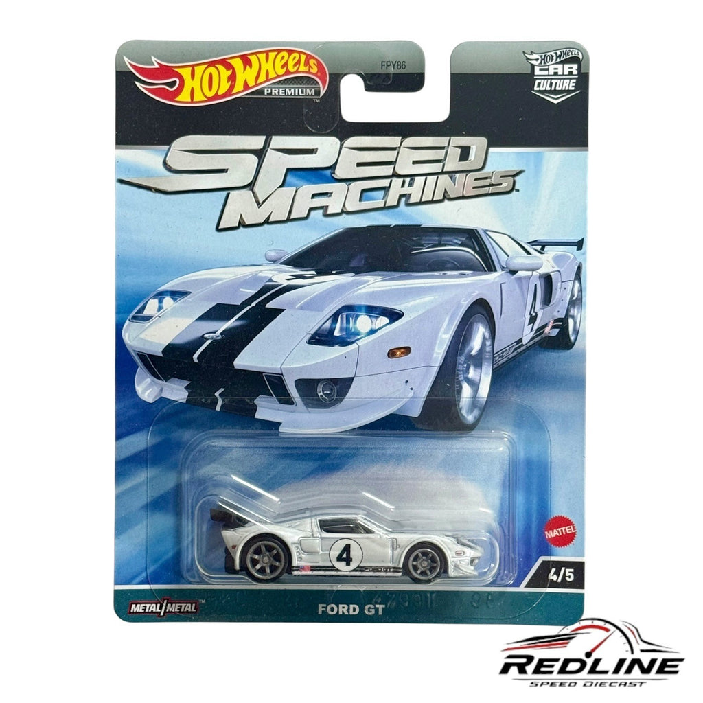 🇺🇸Hot Wheels Speed Machines Ford GT White/Black Stripe H17🇺🇸
