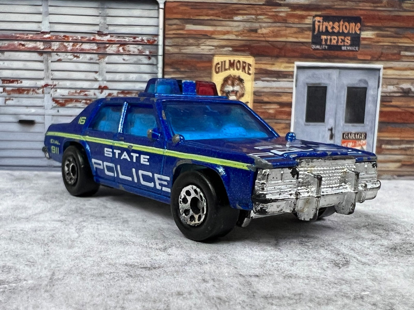 🔥🔥🔥Vintage 1987 Matchbox Ford LTD Blue State Police Car C1🔥🔥🔥