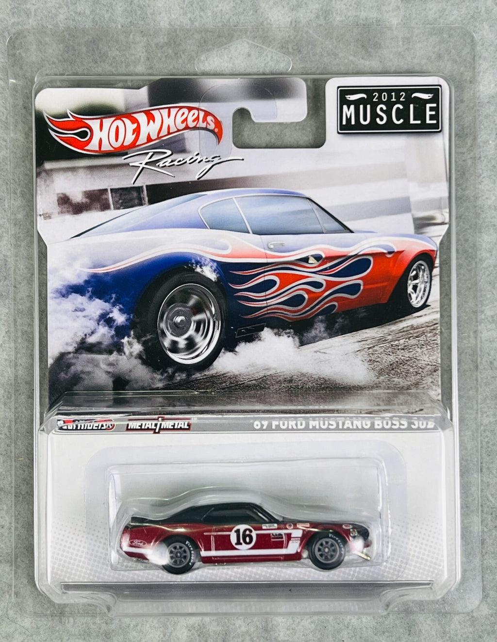 🏁🏁🏁 Hot Wheels Racing Muscle '69 FORD MUSTANG BOSS 302 Black/Red 🏁🏁🏁
