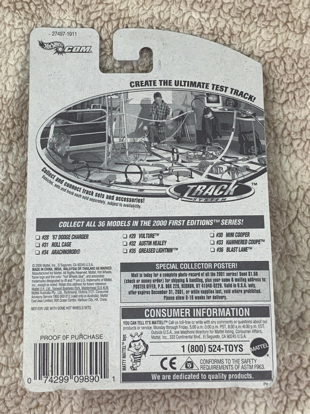 *********HOT WHEELS 1:64 2000 FIRST EDITIONS BLAST LANE ORANGE #36  HW05********