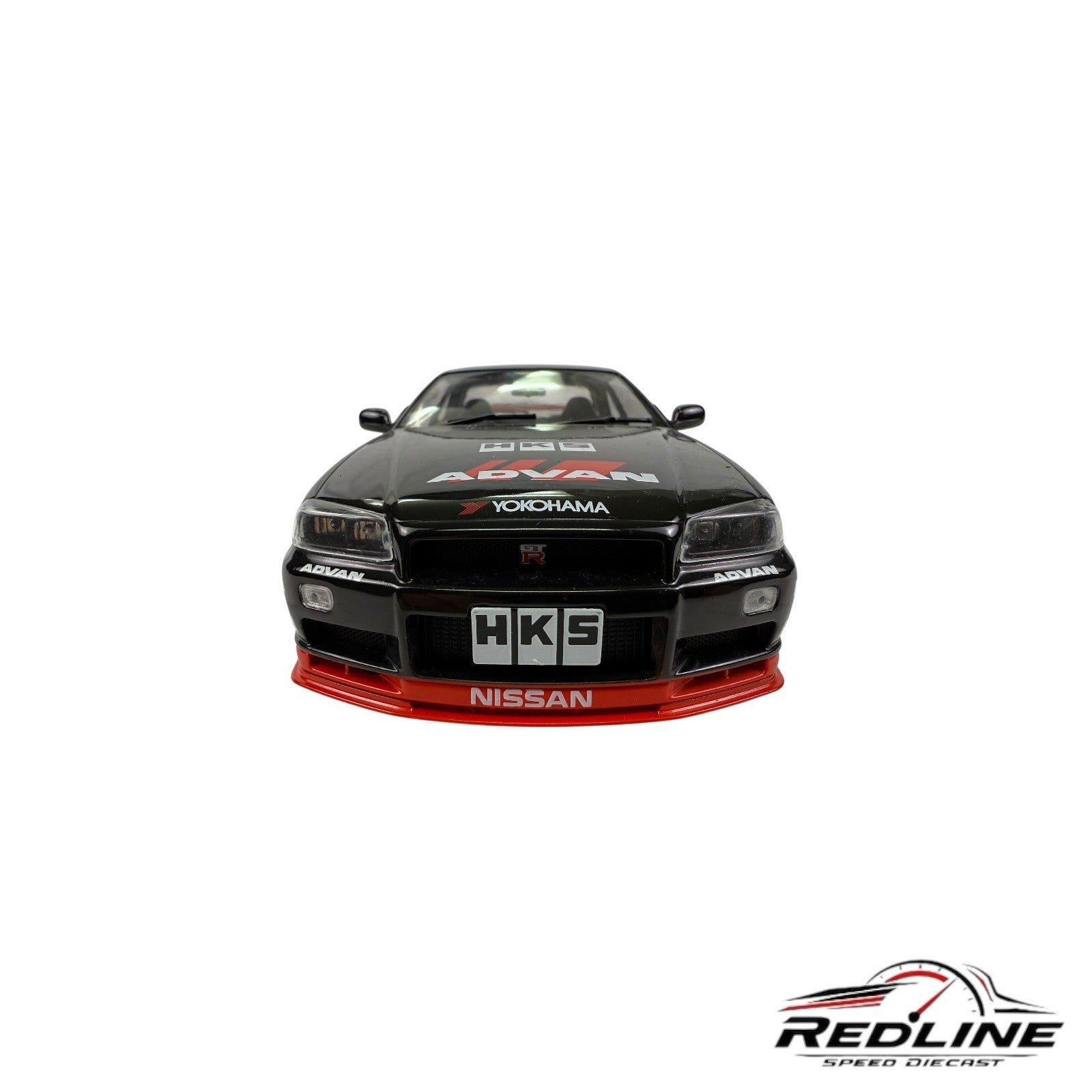 🎌Solido Nissan Skyline GT-R R34 Advan Livery CUSTOM WHEEL SWAP 1:18 L3🎌