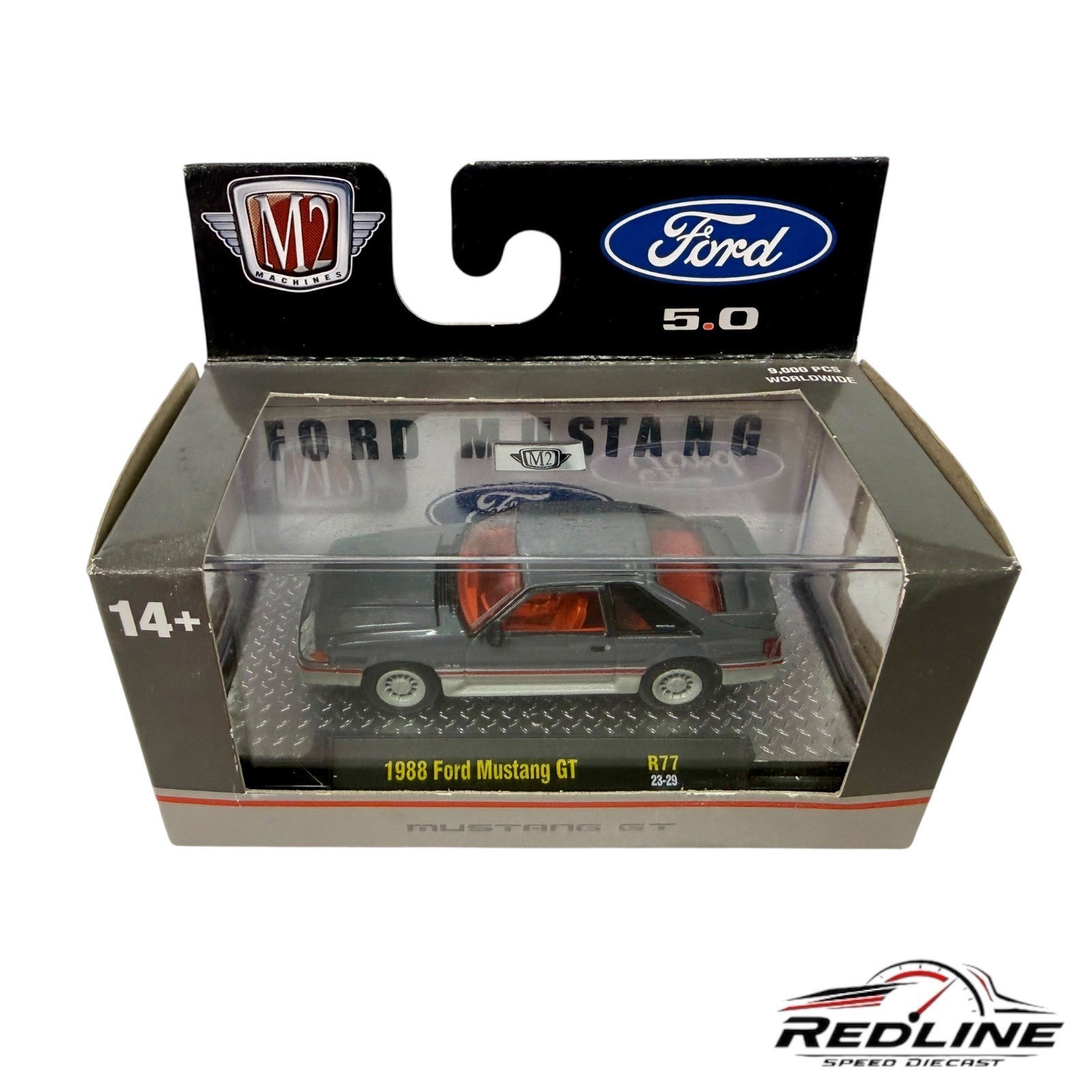 🇺🇸🇺🇸M2 Machines 1988 Ford Mustang GT R77 Grey :64 H1🇺🇸🇺🇸