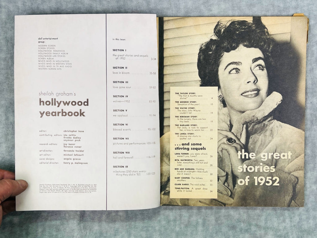 🎬🎬🎬Hollywood Yearbook 1953 Elizabeth Taylor John Wane Marilyn Monroe🎬🎬🎬