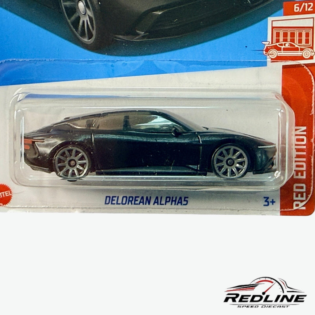 🔥🔥Hot Wheels 2024 Red Edition 6/12  Delorean Alpha5 Black H35🔥🔥