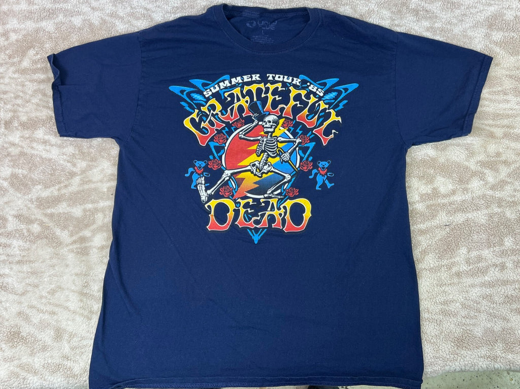 ☮️☮️Grateful Dead Strutting Skelly Summer Tour 1985 MENS LARGE Classic Rock ☮️☮️