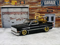 🇺🇸Hot Wheels 83 Chevy Silverado Custom Black/Gold Wheels Bike in Back C8🇺🇸