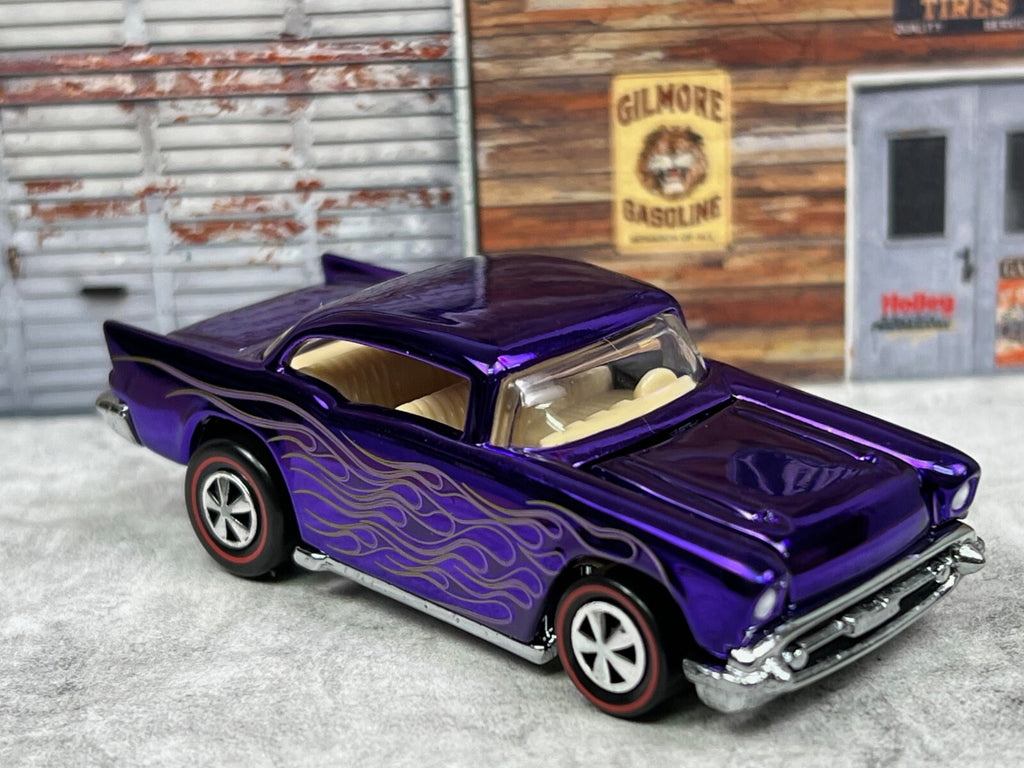 🔥🔥2006 Hot Wheels RLC Red Line Club neo classics 1957 CHEVY Purple C14🔥🔥
