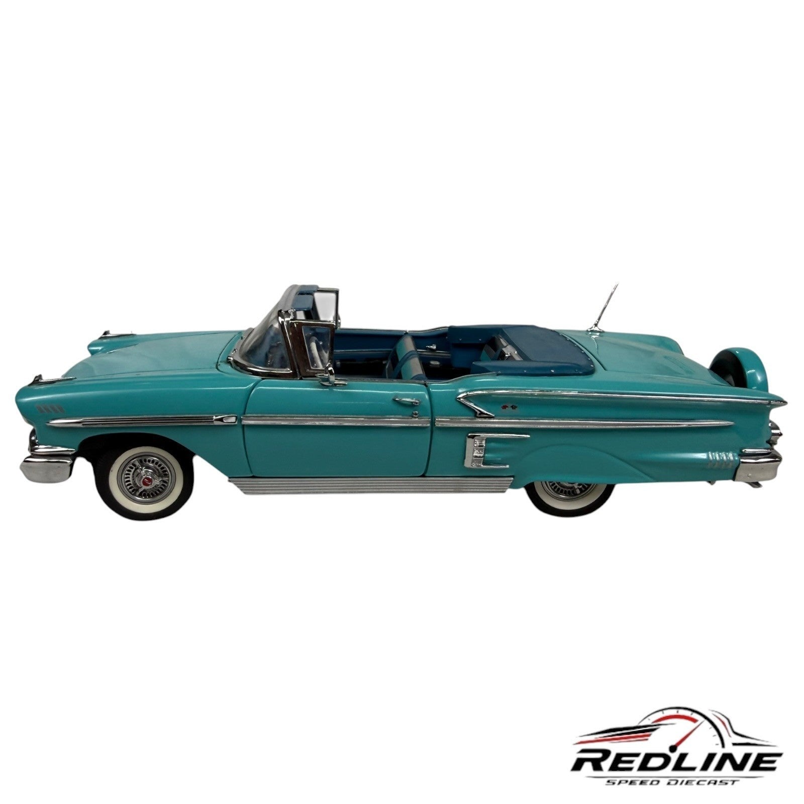 🇺🇸Danbury Mint 1958 CHEVROLET IMPALA Turquoise 1:24🇺🇸
