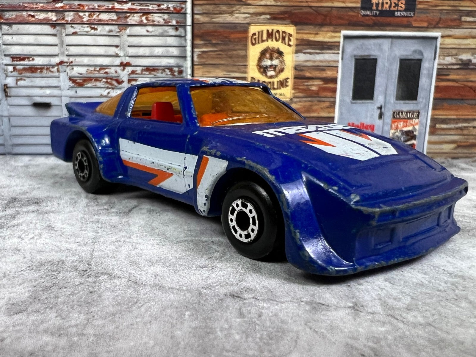 🎌🎌🎌Matchbox 1982 Mazda RX7 Blue IMSA Body Made in Macau 1:58 C1🎌🎌