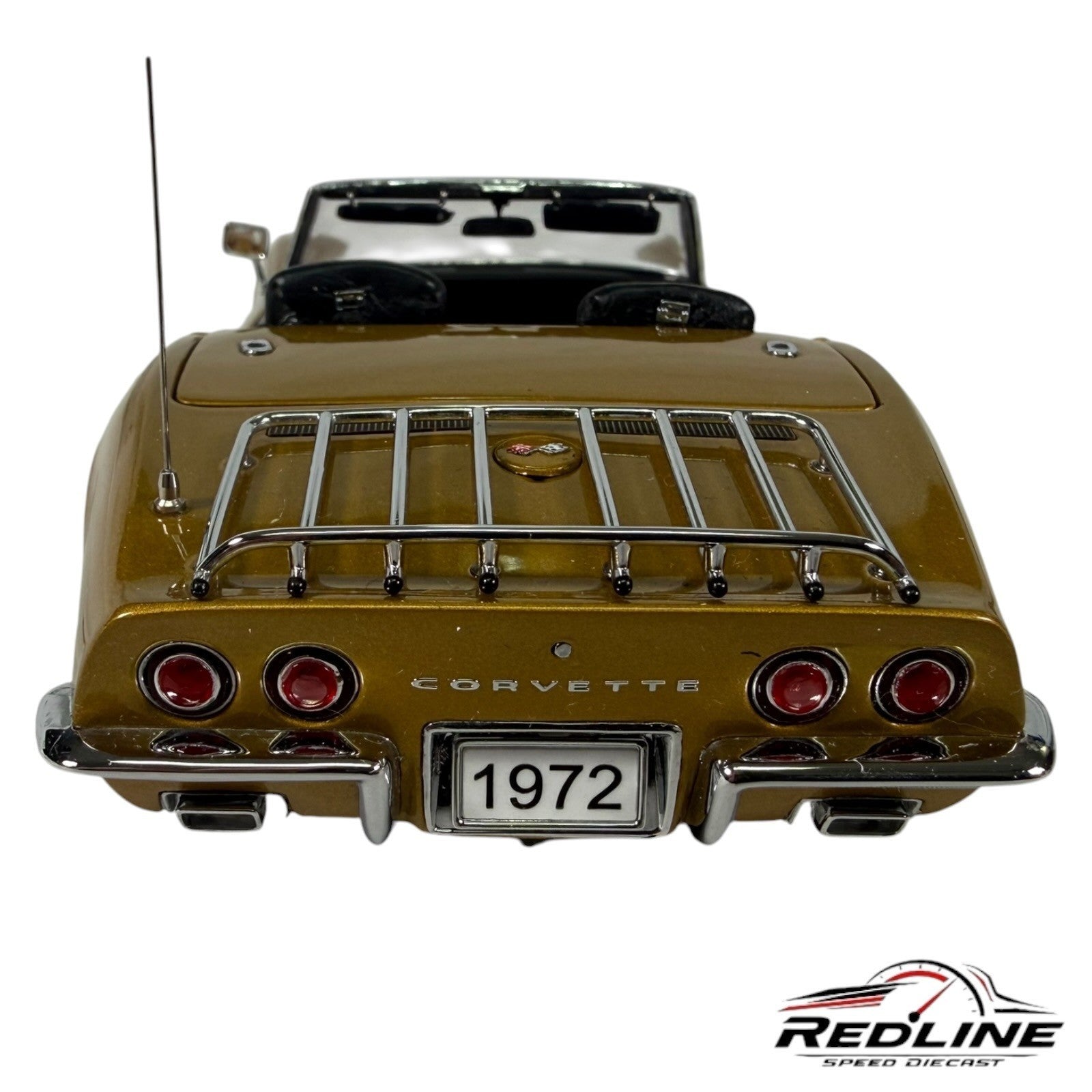 🦅🦅Danbury Mint 1972 Chevrolet Corvette Coupe Gold 1:24 D1🦅🦅