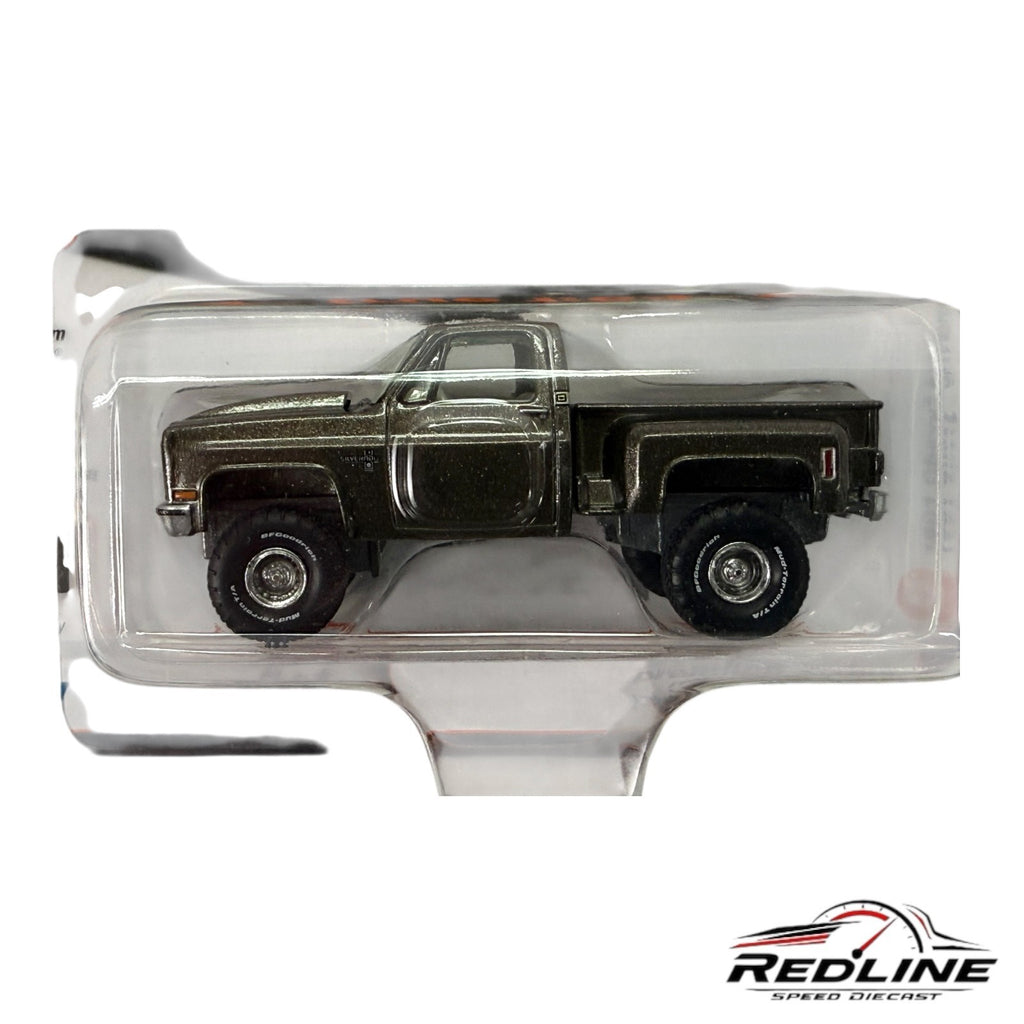 🇺🇸Auto World 1981 Chevy Silverado Stepside Muscle Truck 4X4 Gray Metallic H15