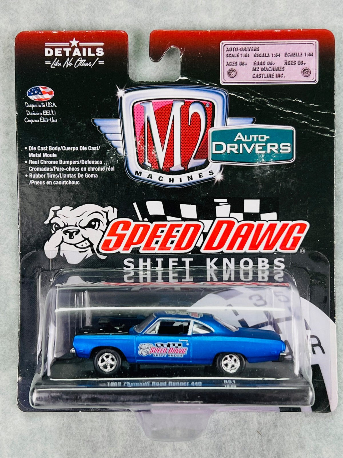 🔥🔥🔥M2 Machines Speed Dawg 1969 Plymouth Road Runner 440 R51 18-09 H23🔥🔥🔥