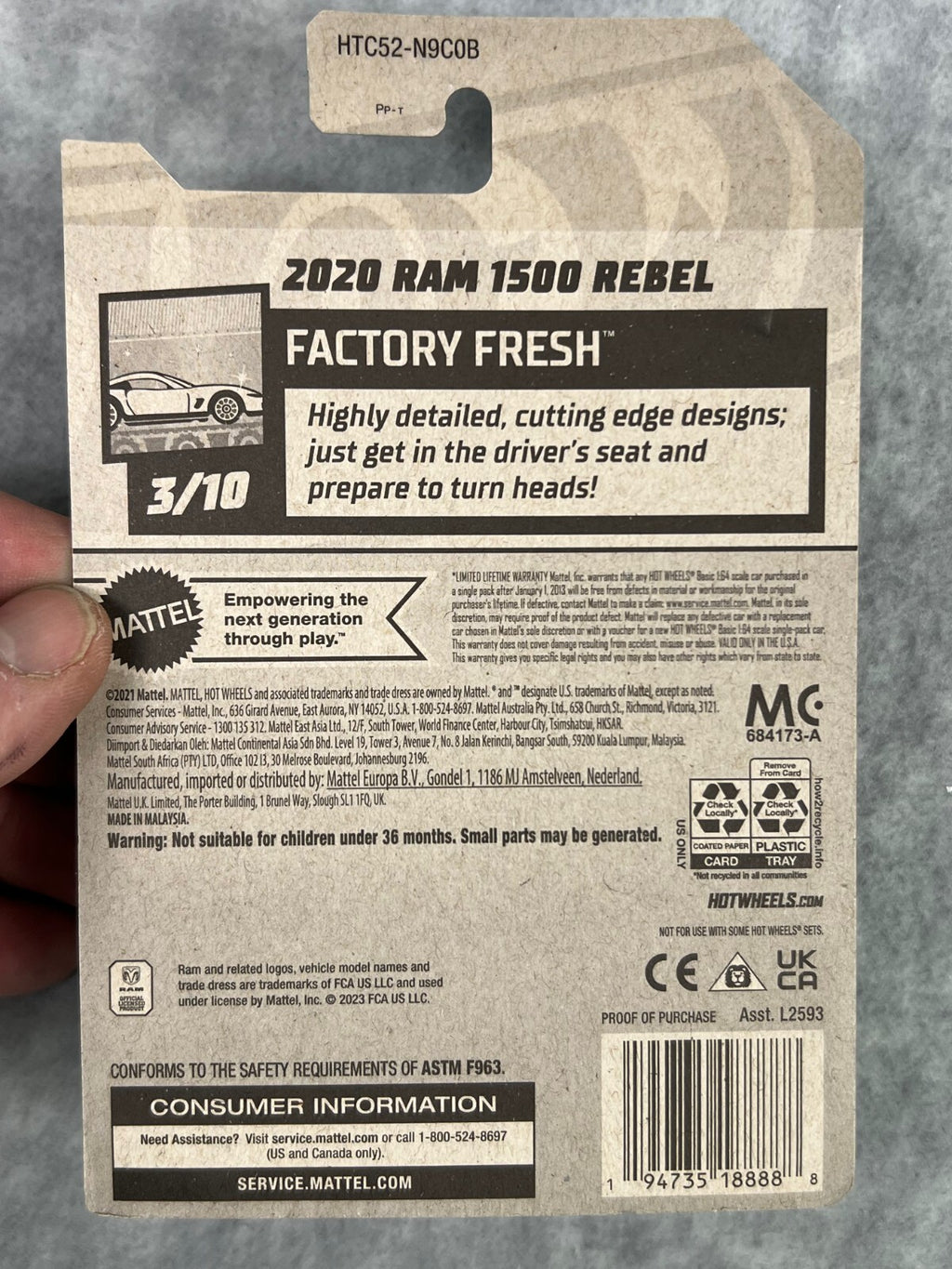 🇺🇸🇺🇸🇺🇸Hot Wheels 2020 RAM 1500 REBEL FACTORY FRESH H24🇺🇸🇺🇸🇺🇸